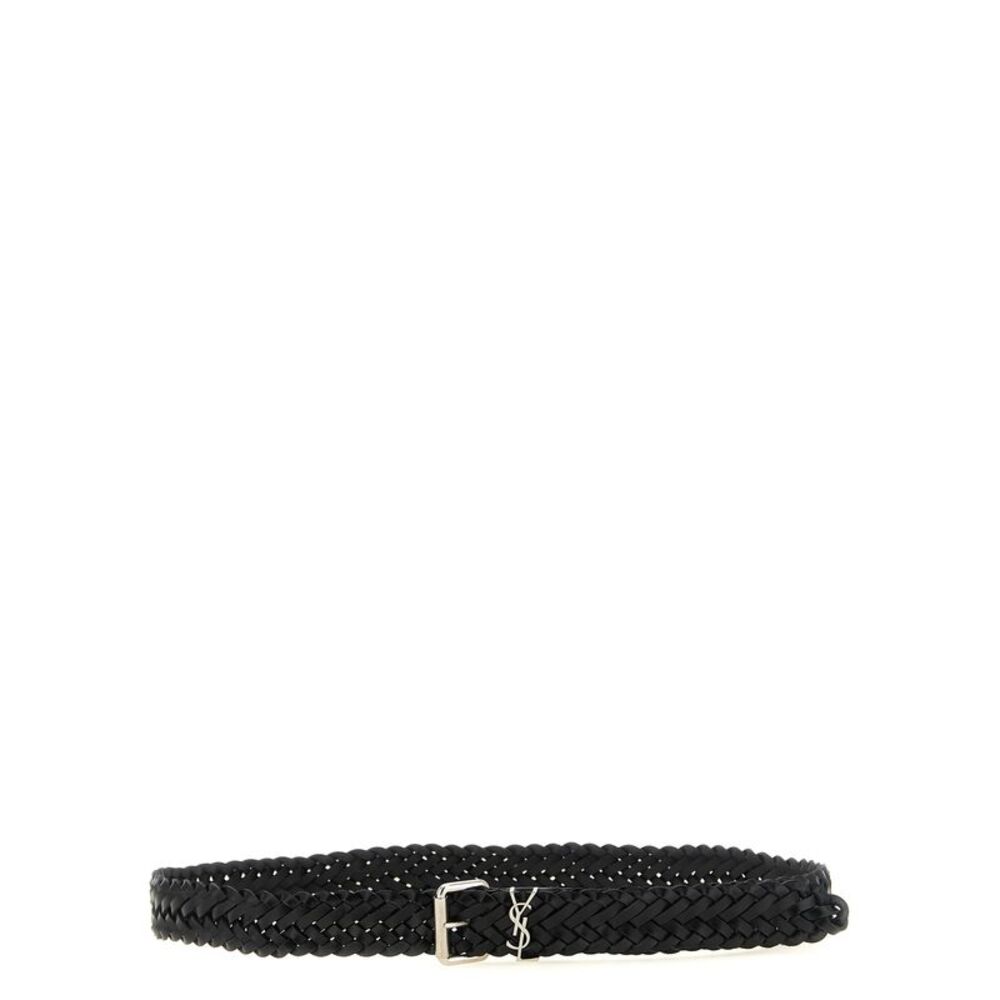 Saint Laurent Black Calfskin Regular Men's Belt